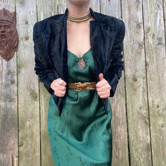 • v i n t a g e • cropped faux fur jacket - Picture 1 of 7